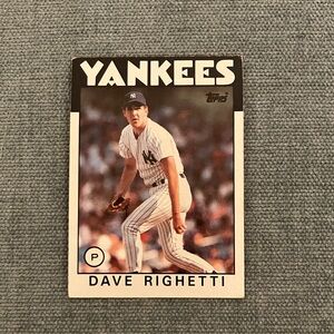 1986 Topps New York Yankees Baseball Card Trading Card
